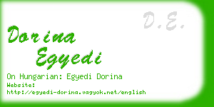 dorina egyedi business card